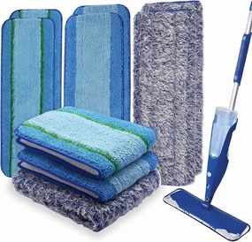 6pack Hardwood Floor Cleaner Pads Compatible with Bona Mop Washable Reusable Microfiber Cleaning Pad Replacement Multi-Surfacecleaner Refill 2 Deep Cleaning Pad 2 Microfiber Cleaning Pad 2 Dusting Pad