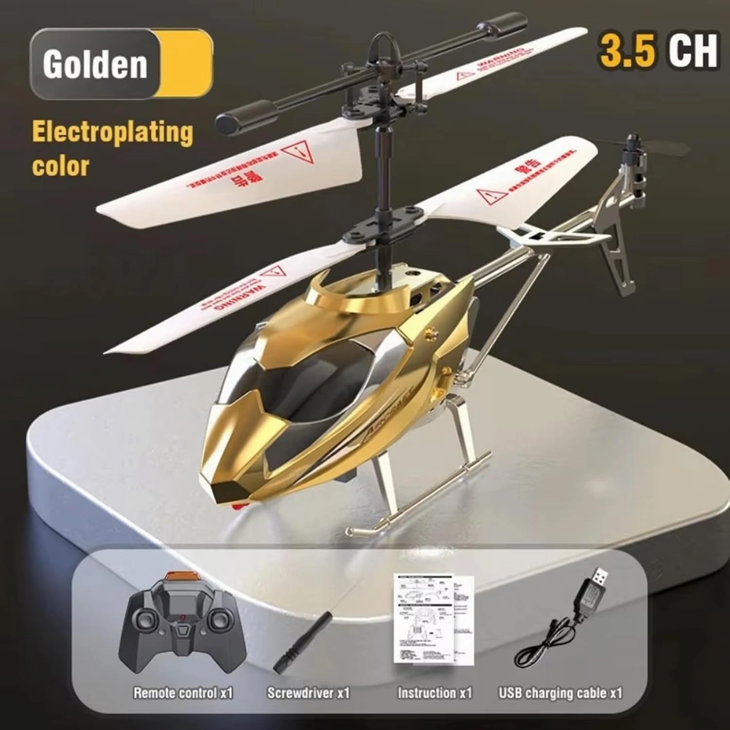 8.3inch RC Helicopter 3.5CH Remote Control Helicopter Airplane USB Charging Kids Toy Resistant Collision Alloy Wireless Aircraft Toys with LED Lights for Boys Children Gift