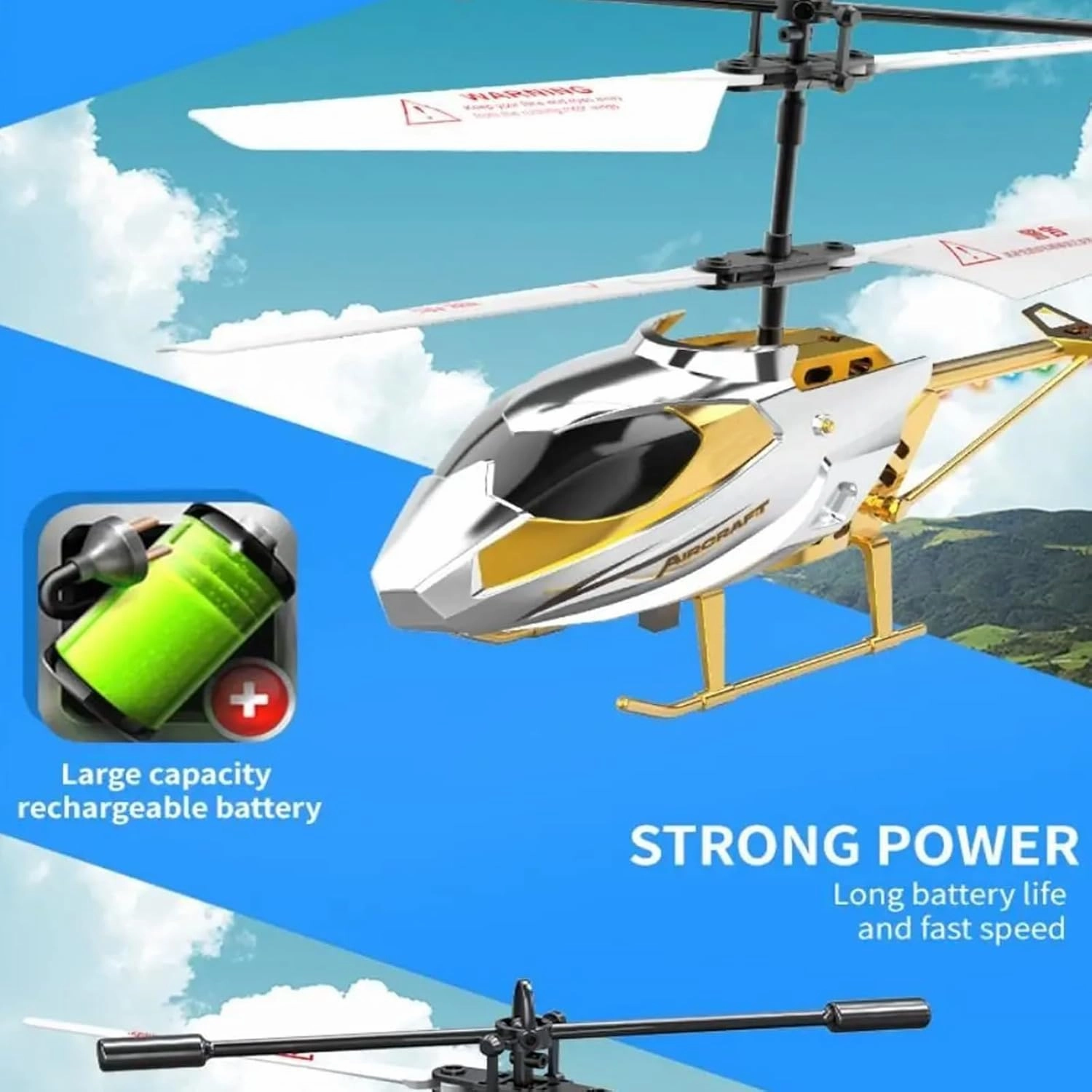 8.3inch RC Helicopter 3.5CH Remote Control Helicopter Airplane USB Charging Kids Toy Resistant Collision Alloy Wireless Aircraft Toys with LED Lights for Boys Children Gift