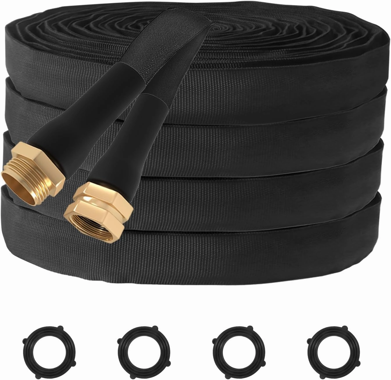 ACOVER Anti-Kink 25FT Non-Expanding Garden Hose, Flexible and Tough, Lightweight and Sturdy for Outdoor, Yard, Lawn, Car Wash, Marine, and Camper Use,and All-Season Use. U.S Standards Brass Fitting