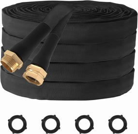 ACOVER Anti-Kink 25FT Non-Expanding Garden Hose, Flexible and Tough, Lightweight and Sturdy for Outdoor, Yard, Lawn, Car Wash, Marine, and Camper Use,and All-Season Use. U.S Standards Brass Fitting