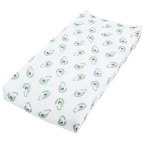 aden   anais Essentials Changing Pad Cover, 100% Cotton Muslin, Super Soft & Breathable, Tailored Snug Fit, Single, Farm to Table - Avocados
