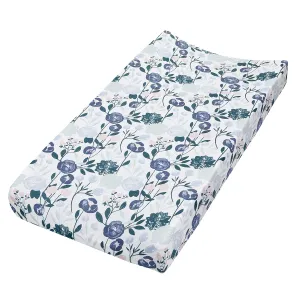aden   anais Essentials Changing Pad Cover, 100% Cotton Muslin, Super Soft & Breathable, Tailored Snug Fit, Single, Flowers Bloom