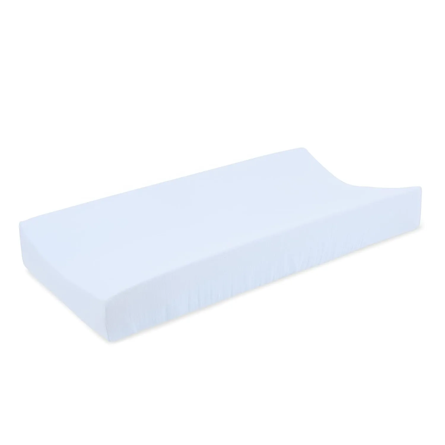 aden   anais Essentials Changing Pad Cover, 100% Cotton Muslin, Super Soft, Breathable, Tailored Snug Fit, Single, Solid Blue