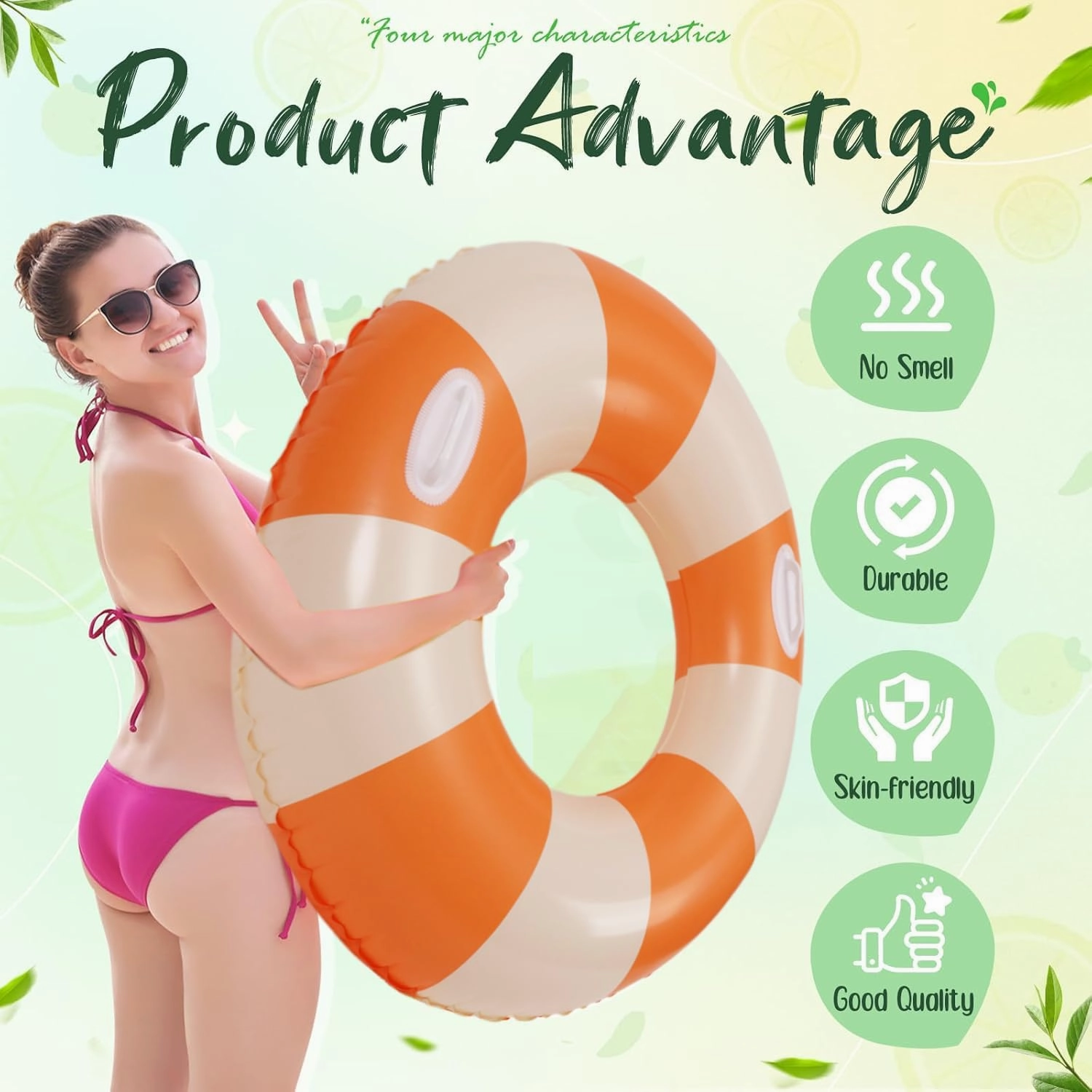 Adult Large Hawaiian Swimming Rings Circle Floaty Hawaiian Inflatable Pool Float Tube,s Water Fun Large Adult Swimming Pool Float for Beach Lake Summer Holiday Beach Party