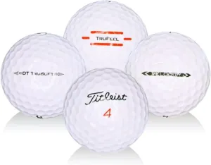 Afford-A-Ball Golf. (50 Pack) Recycled for Titleist Miscellaneous Mix. White Golf Balls. Golf Supplies for Men & Women. Best Budget Golf Balls.