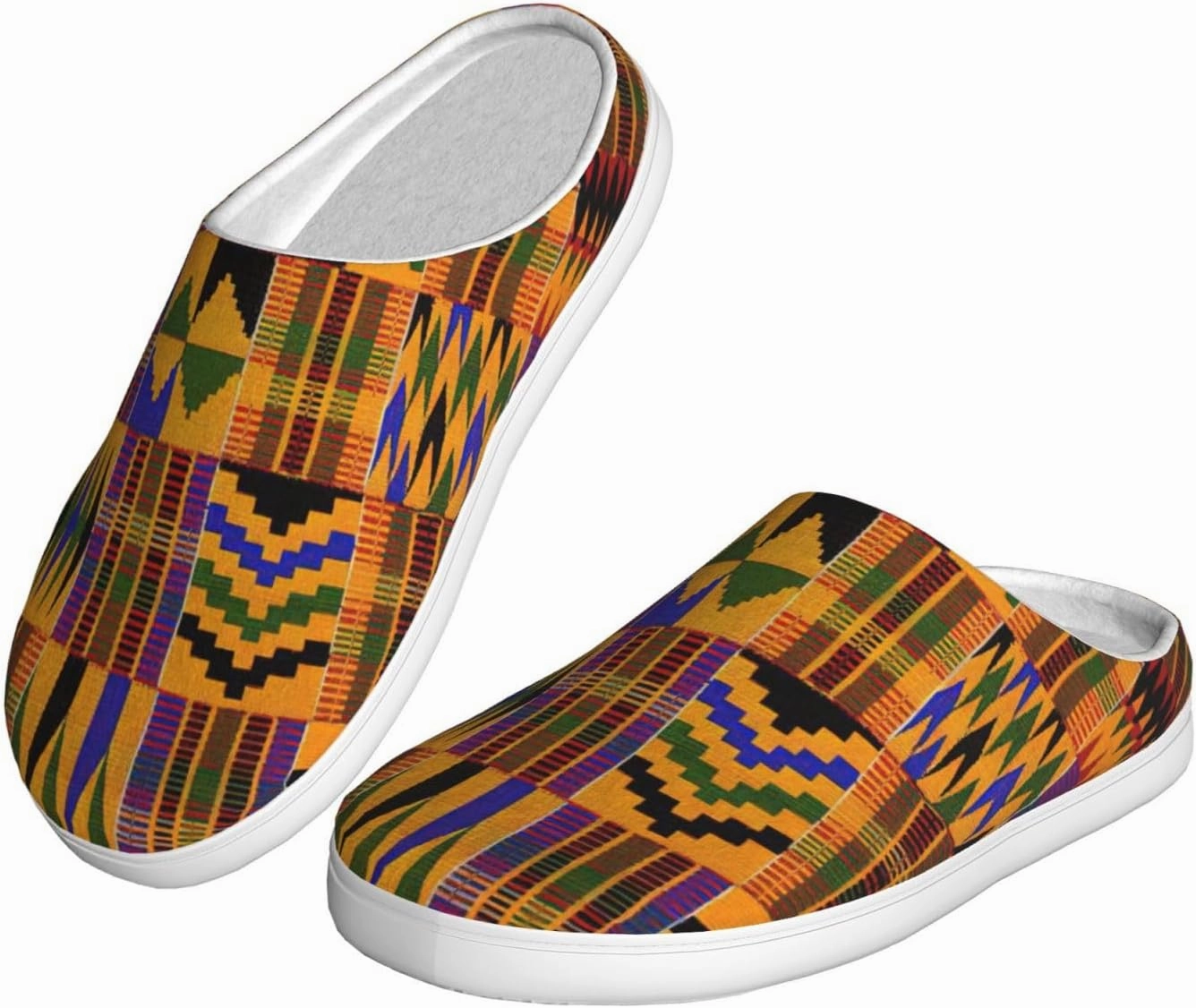 African Ethnic Pattern print Men's Women's Slippers Comfort Closed Toe House Shoes Fall Winter Home Slippers Indoor Scuff