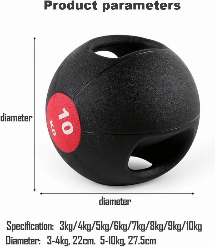 AGYH, Elastic Ball with Handle, Gravity Ball, Waist and Abdomen Balance Ball, with Anti-Leakage Nozzle, 3KG/4KG/5KG/6KG/7KG/8KG/9KG/10KG (Size : 7kg/15.4lb)