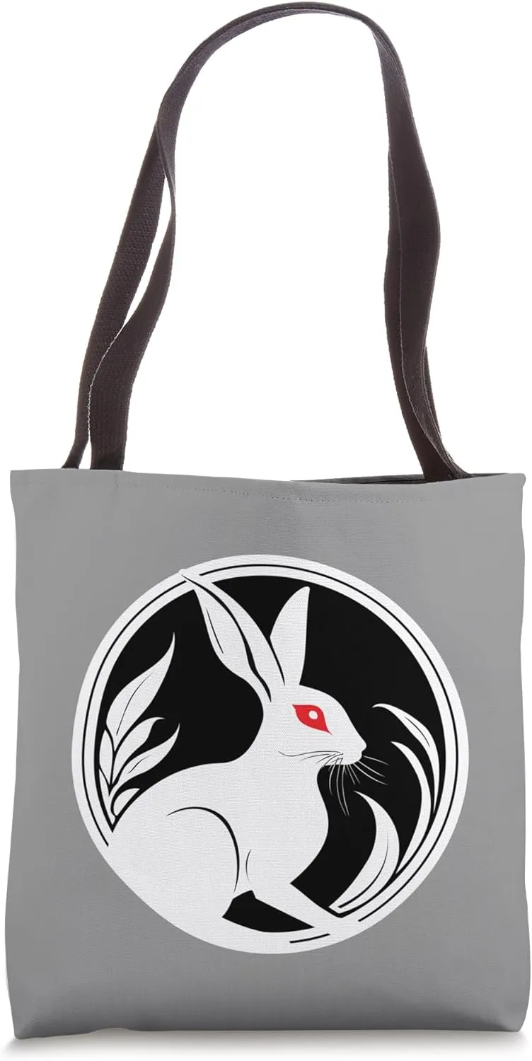 Albino Hare White Rabbit Simple Nature Art Tote Bag