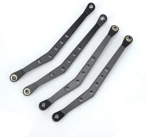 Aluminium Alloy Upper Suspension Links Accessory for 1/10 90018 RC Crawler, Durably RC Car Spare Parts, Installation, Flexible and Sturdy, Extends Toy Car (Black)