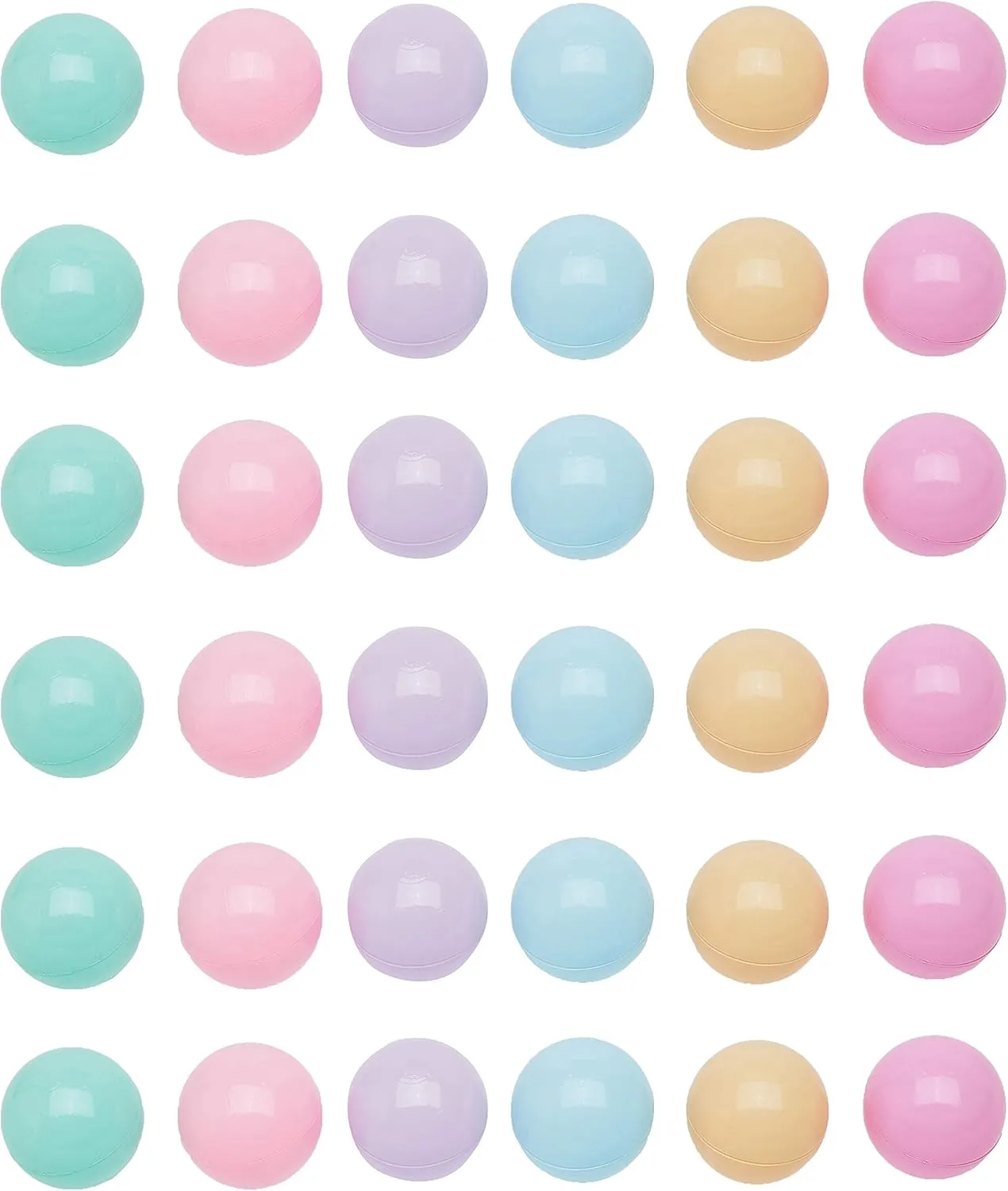 Amazon Basics BPA Free Crush-Proof Plastic Ball, Pit Balls with Storage Bag, Toddlers Kids 12  Months, Pack of 400 Balls, 6 Pastel Colors
