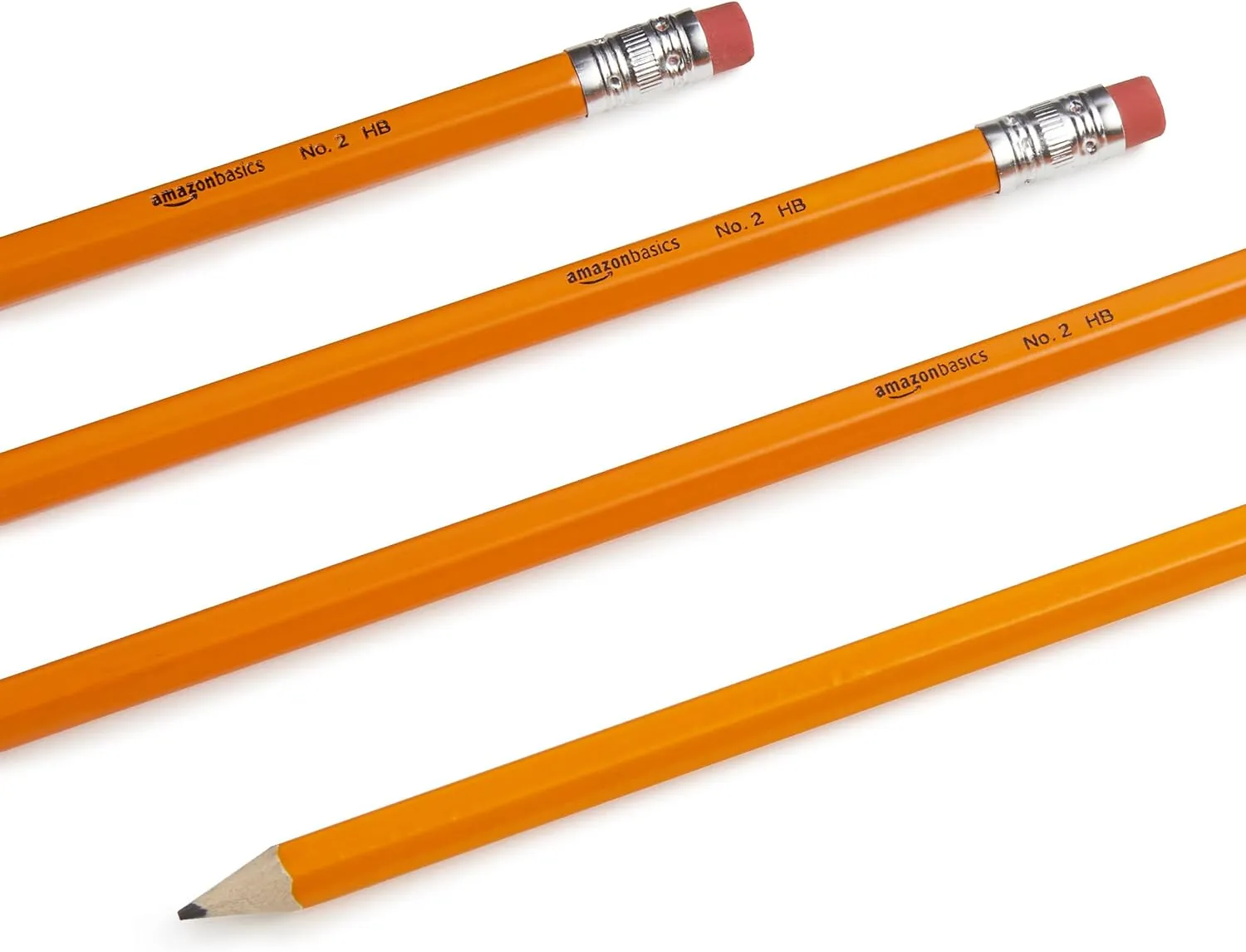 Amazon Basics Wood-Cased #2 Pencils, Pre-sharpened, HB Lead Bulk Box, 150 Count, Yellow