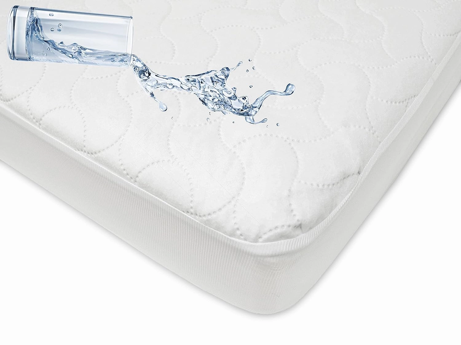 American Baby Company 3 Pack Waterproof Fitted Crib and Toddler Mattress Protector, Quilted and Noiseless Crib & Toddler Mattress Pad Cover, White, 52"x28"x9"