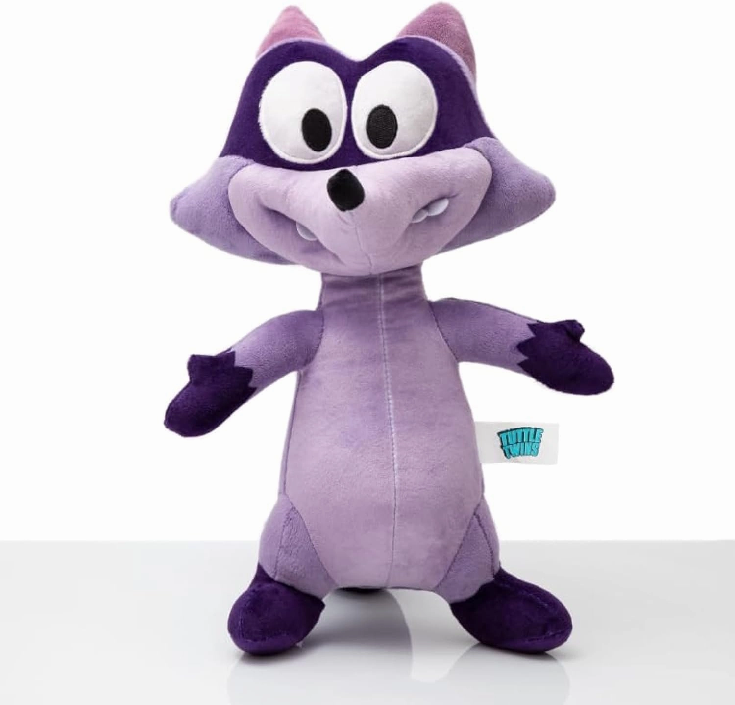ANGEL STUDIOS | Tuttle Twins Derek Plushie | Soft Stuffed Plush Toy | Bright Purple Raccoon | 13” Stuffed Character