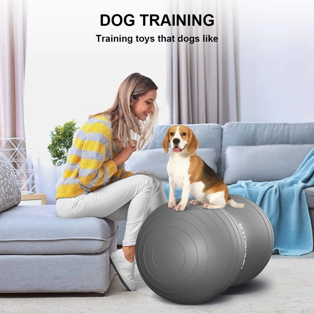 Anti-Burst Peanut Ball – High Weight Capacity Exercise Ball for Birth, Yoga, Pilates & Physical Therapy, Eco-Friendly PVC Fitness Ball for Kids & Adults, Includes Pump