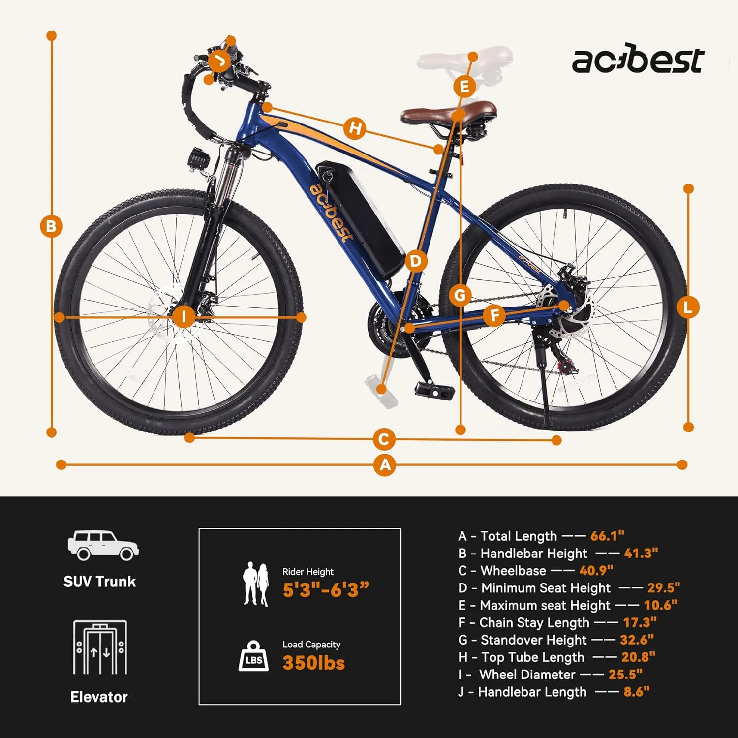 Apex Electric Bike for Adults, 26" 1000W Peak Electric Mountain Bike, 22MPH Top Speed, Max Range 55  Miles, 48V Removable Battery, 21-Speed Lightweight E-Bike, Front Suspension