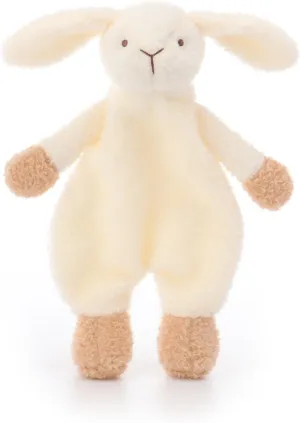 Apricot Lamb Stuffed Animals Security Blanket White Bunny Rabbit Infant Nursery Character Blanket Luxury Snuggler Plush(White Bunny, 10 Inches)