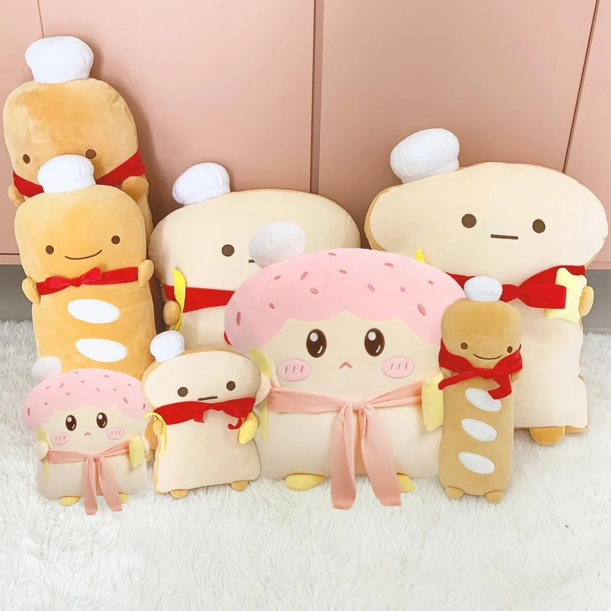ARELUX 17.7in Funny Toast Bread Pillow,Cute Bread Shape Plush Hugging Pillow,Soft Toast Food Sofa Cushion for Home Decor,Plush Toy Gifts for Kids Birthday