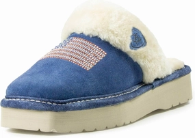 ARIAT Women's Indoor/Outdoor Warm Comfortable Jackie Square Toe Exotic Platform Stack Slippers with Suede Leather Uppers