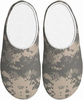 Army Digital Camouflage print Men's Women's Slippers Comfort Closed Toe House Shoes Fall Winter Home Slippers Indoor Scuff