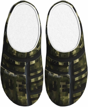 Army Digital Camouflage print Men's Women's Slippers Comfort Closed Toe House Shoes Fall Winter Home Slippers Indoor Scuff