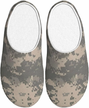 Army Digital Camouflage print Men's Women's Slippers Comfort Closed Toe House Shoes Fall Winter Home Slippers Indoor Scuff