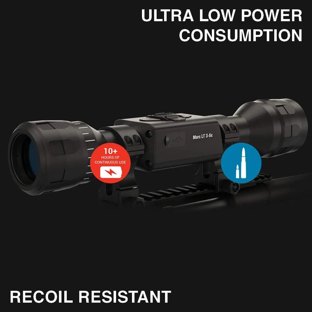ATN MossyOak Thor LT Ultra Light Thermal Hunting Camouflage Scope w/ 60Hz Thermal Sensor, One Shot Zero, 10hrs  Battery Power