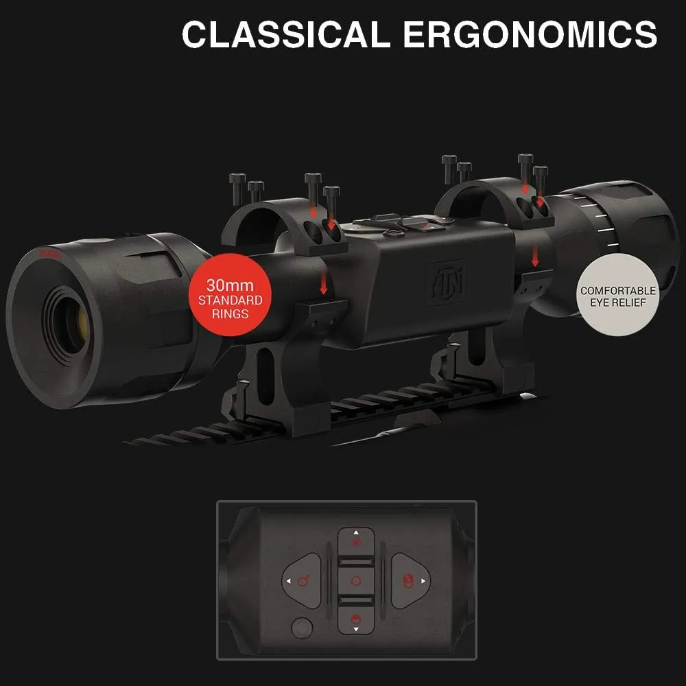 ATN MossyOak Thor LT Ultra Light Thermal Hunting Camouflage Scope w/ 60Hz Thermal Sensor, One Shot Zero, 10hrs  Battery Power