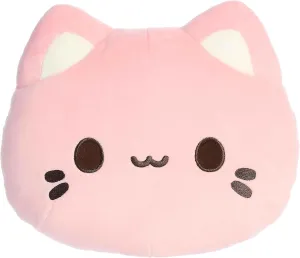 Aurora® Enchanting Tasty Peach® Meowchi Face Plush Stuffed Animal - Bright & Colorful Design - Showpiece Plush - Strawberry 10 Inches
