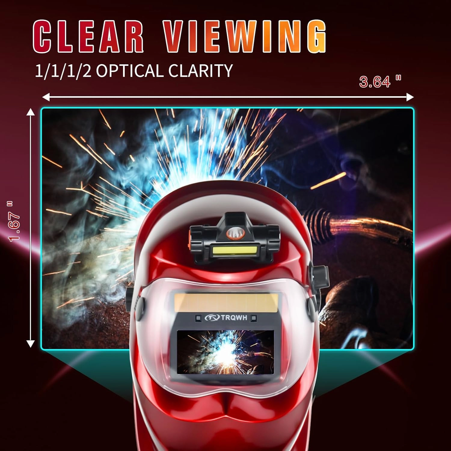 Auto Darkening Welding Helmet with Light Solar Powered True Color Welding Hood 2 Arc Sensor Wide Shade 9-13 Welding Mask with Extra Grinding Mode Weld Helmet (KTS-KP03)