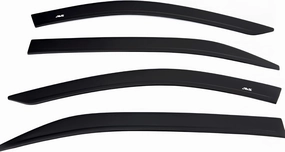 Auto Ventshade [AVS] Low Profile Rain Guards for 2007 - 2021 Toyota Tundra Crewmax | Window Vent Visors, 4 pcs. - Matte Black | 774012