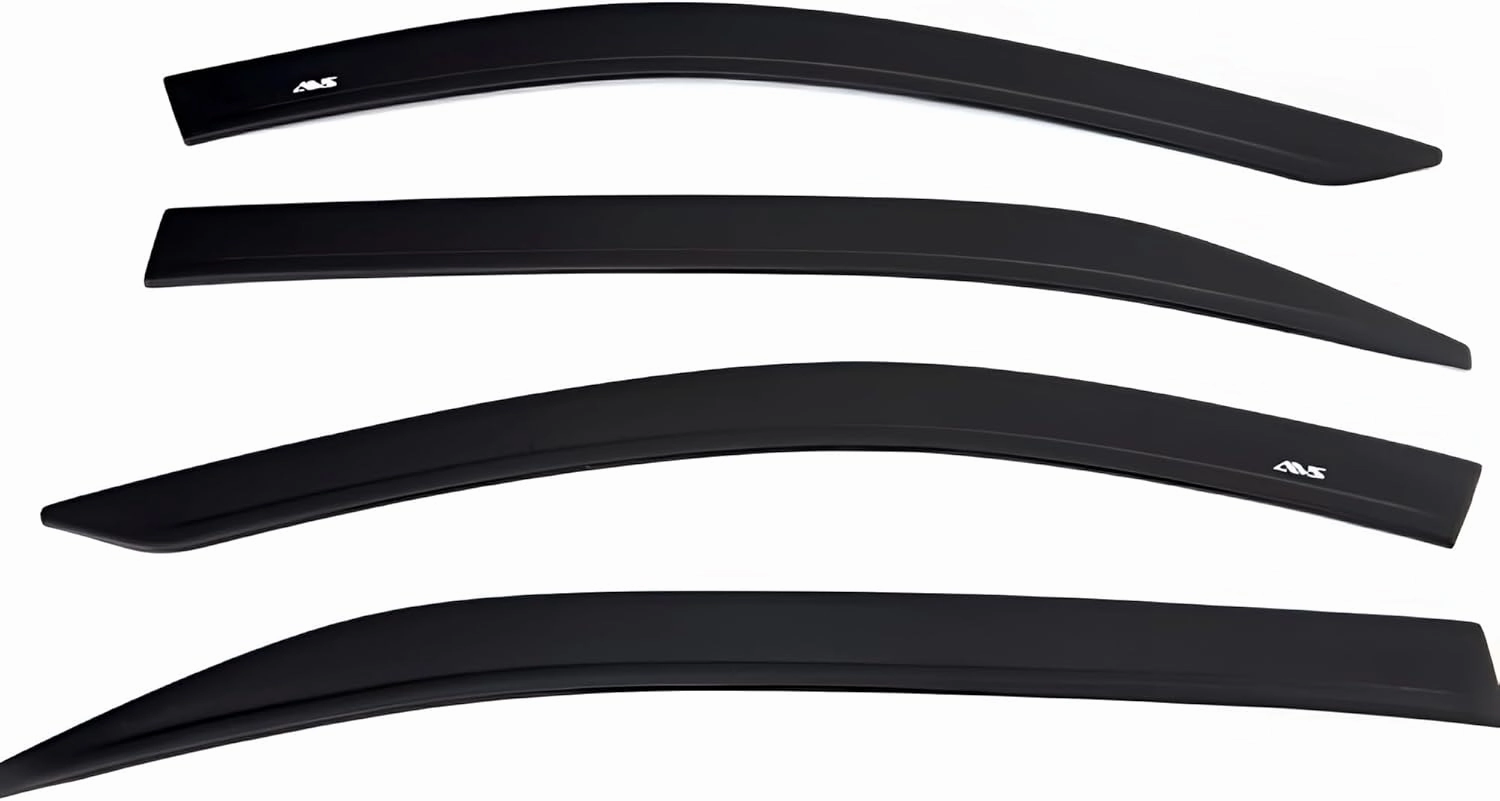 Auto Ventshade [AVS] Low Profile Rain Guards for 2007 - 2021 Toyota Tundra Crewmax | Window Vent Visors, 4 pcs. - Matte Black | 774012