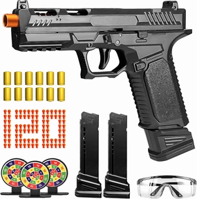 Automatic Shell Ejecting Toy Gun, Soft Bullet Toy Gun Toy Pistol with Ejecting Shells Educational Model Toys Outdoor Shooting Game for Kids, Boys and Girls