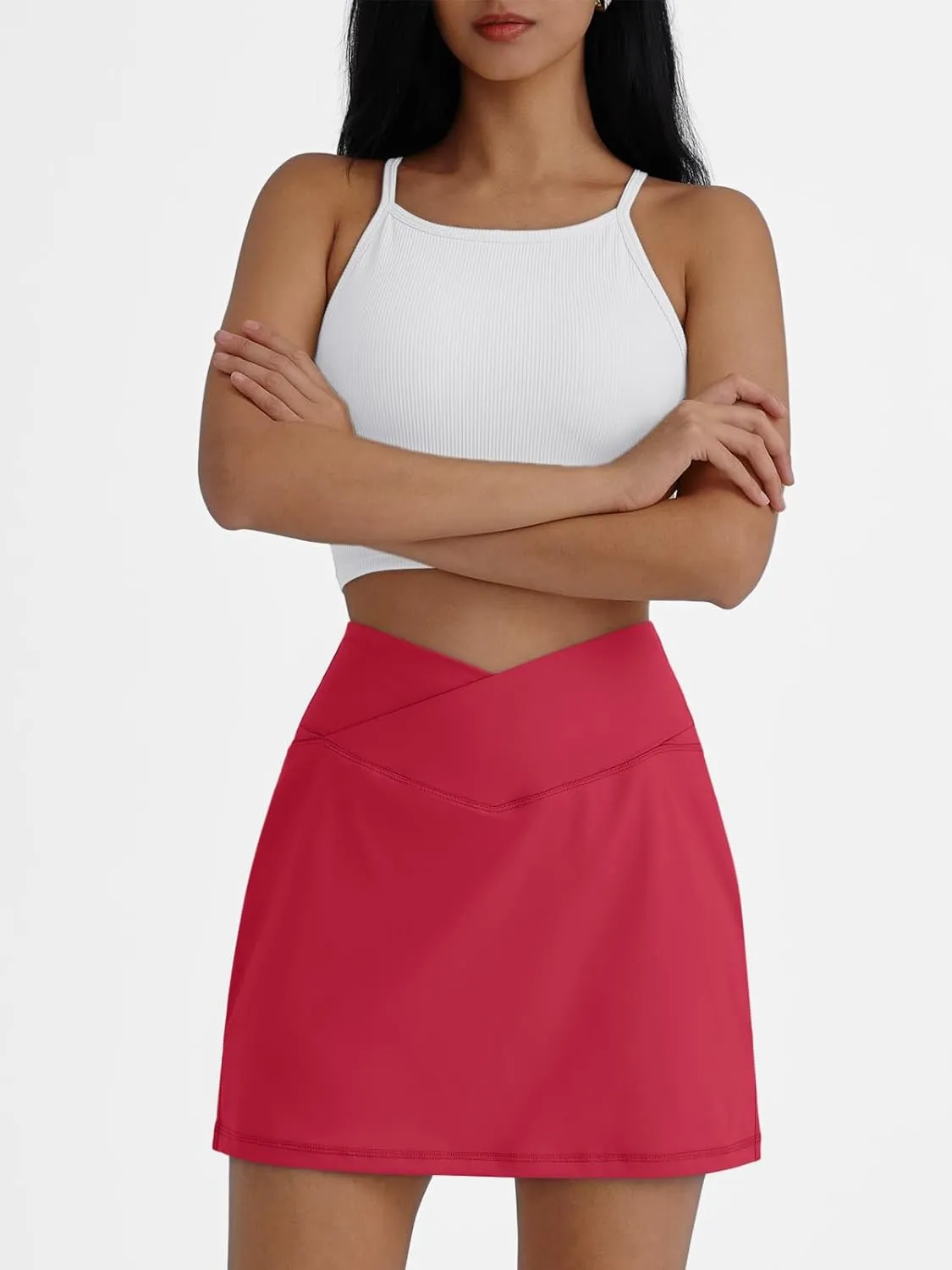 AUTOMET Womens Tennis Skirts with Shorts Underneath Mini Athletic Golf Skorts 2025 Workout Summer Outfits with Pockets
