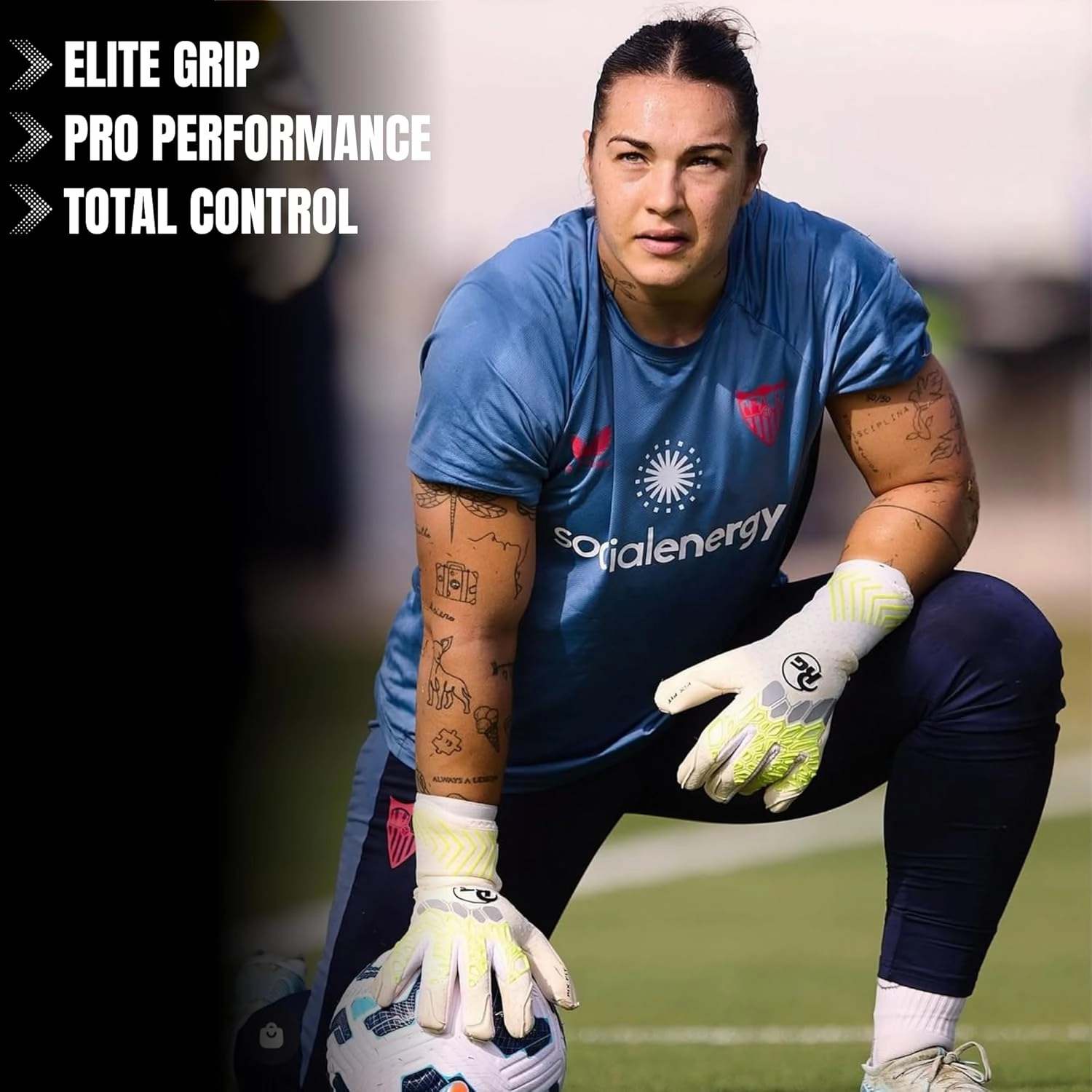 Aversa Goalkeeper Gloves – Hybrid Roll Negative Cut | PRO Contact German Latex Extra Embossed Palm - Grip Protection Zone | EVO Zone Plus Backhand Wrist Fit | All-Weather Durable Soccer Gloves