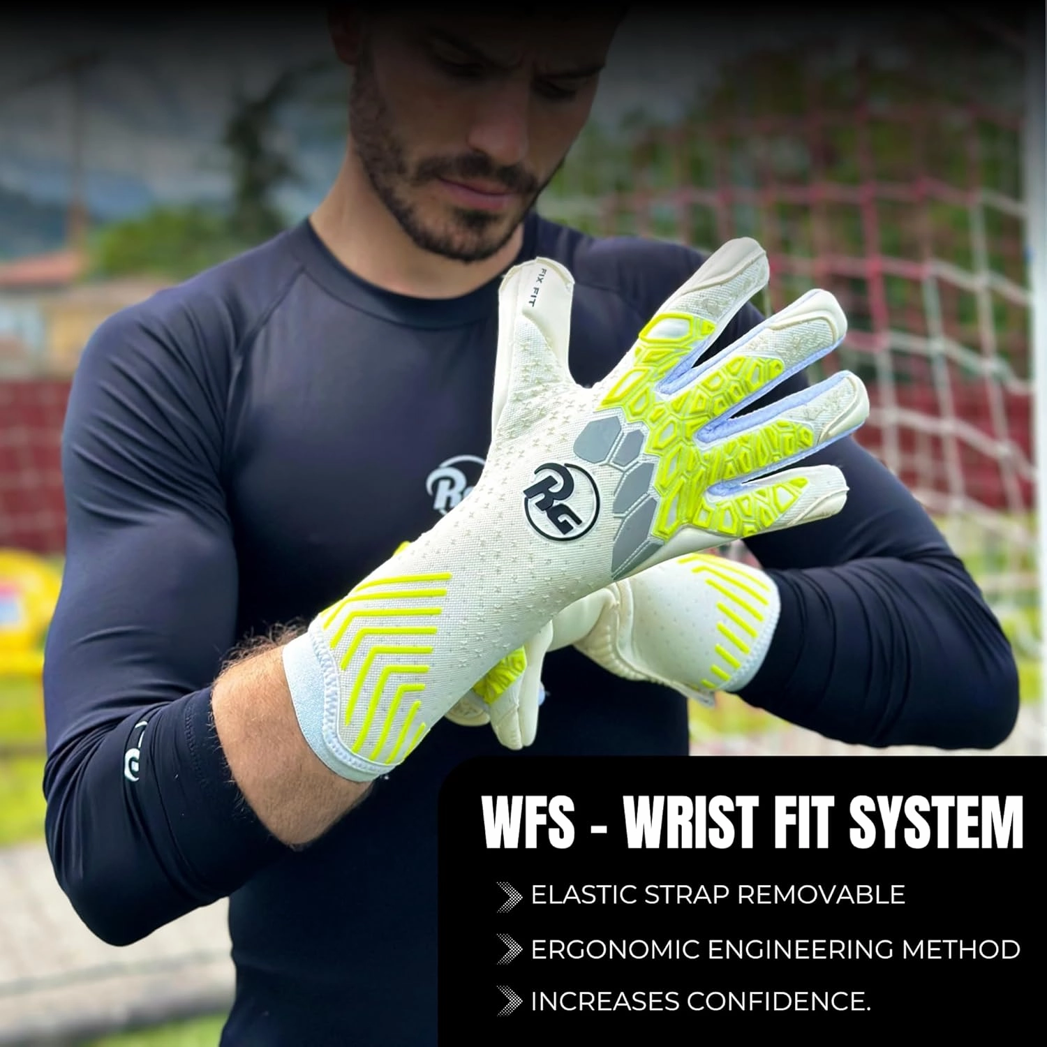Aversa Goalkeeper Gloves – Hybrid Roll Negative Cut | PRO Contact German Latex Extra Embossed Palm - Grip Protection Zone | EVO Zone Plus Backhand Wrist Fit | All-Weather Durable Soccer Gloves