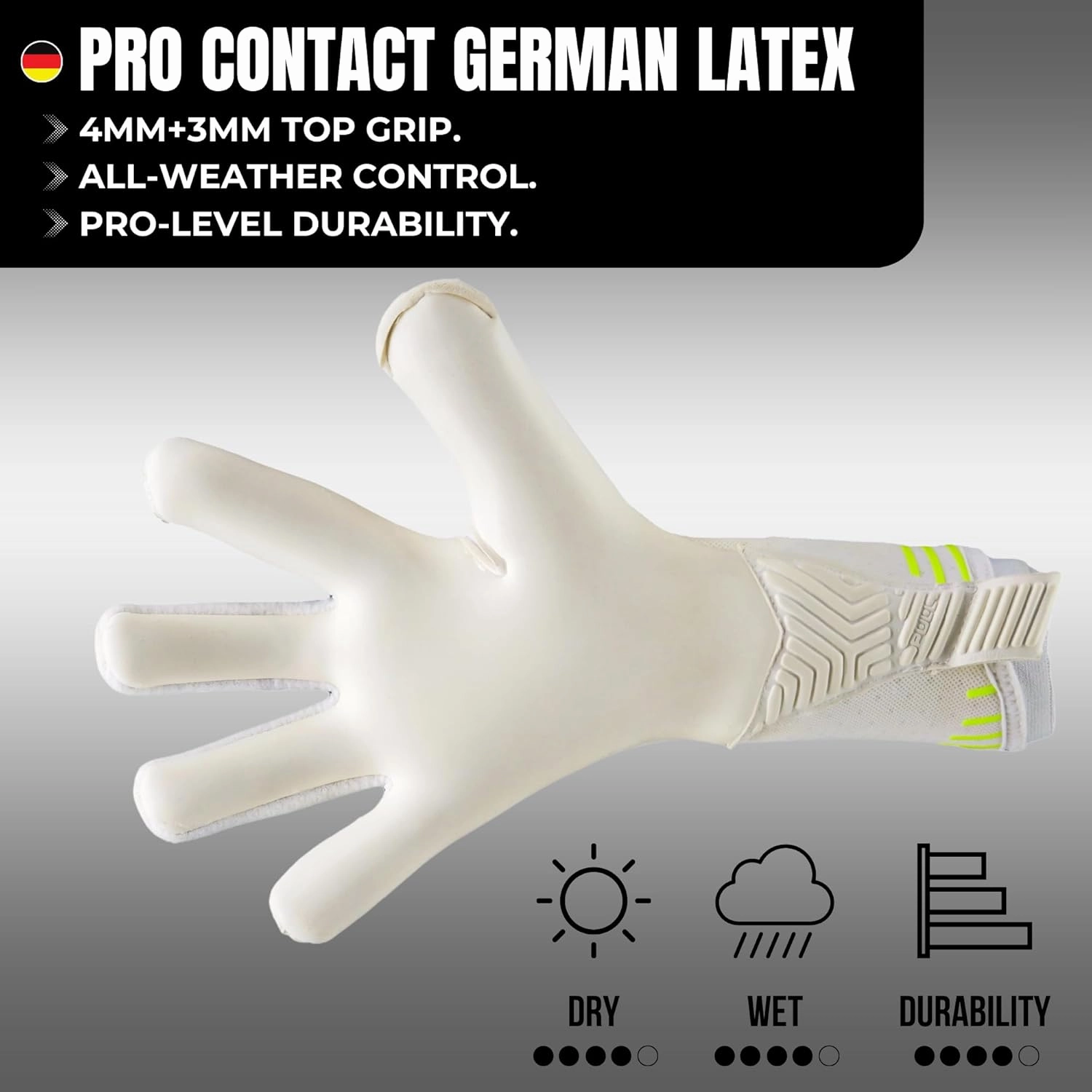Aversa Goalkeeper Gloves – Hybrid Roll Negative Cut | PRO Contact German Latex Extra Embossed Palm - Grip Protection Zone | EVO Zone Plus Backhand Wrist Fit | All-Weather Durable Soccer Gloves