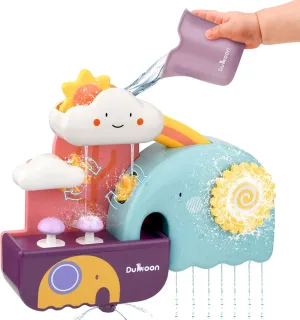 Baby Bath Toys, Fun Simple Physics Educational Bathtub Water Toy, Bath Time Fun Splash Toys for 1, 2, 3  Year Old Boys Girls Toddlers, Safe Colorful Skin Friendly Waterwheel Bathing Toy