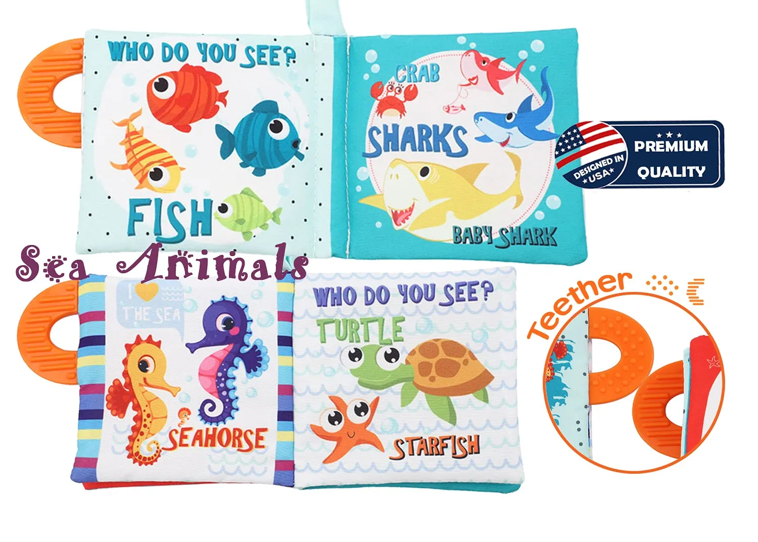 Baby Books Toys Gifts, Touch and Feel Cloth Crinkle Books for Babies,Infant Toddler Baby 0-3-6-12-18 Months,Early Learning Toys 6 to 12 Months 1-2 Years Old, Easter Shower Gift for Boys Girls,8 PCS