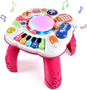 Baby Toy- Engaging Baby Activity Center for 6 12 18 Months Old- Safe, Sturdy, and Fun (11.8 x 11.8 x 12.2 inches) (Red)