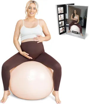 BABYGO® Birthing Ball for Pregnancy & Labor   Our Award Winning Book - Exercise, Birth & Recovery Plan, 5X Stronger Than a Yoga Ball with Eco Friendly Material