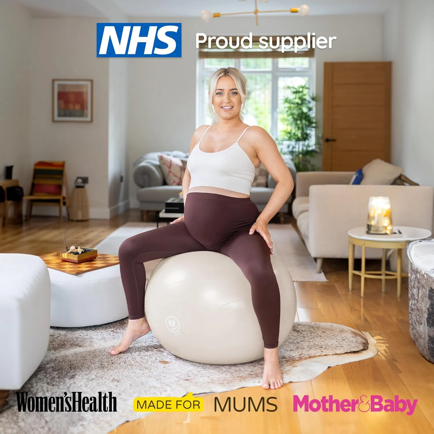 BABYGO® Birthing Ball for Pregnancy & Labor   Our Award Winning Book - Exercise, Birth & Recovery Plan, 5X Stronger Than a Yoga Ball with Eco Friendly Material