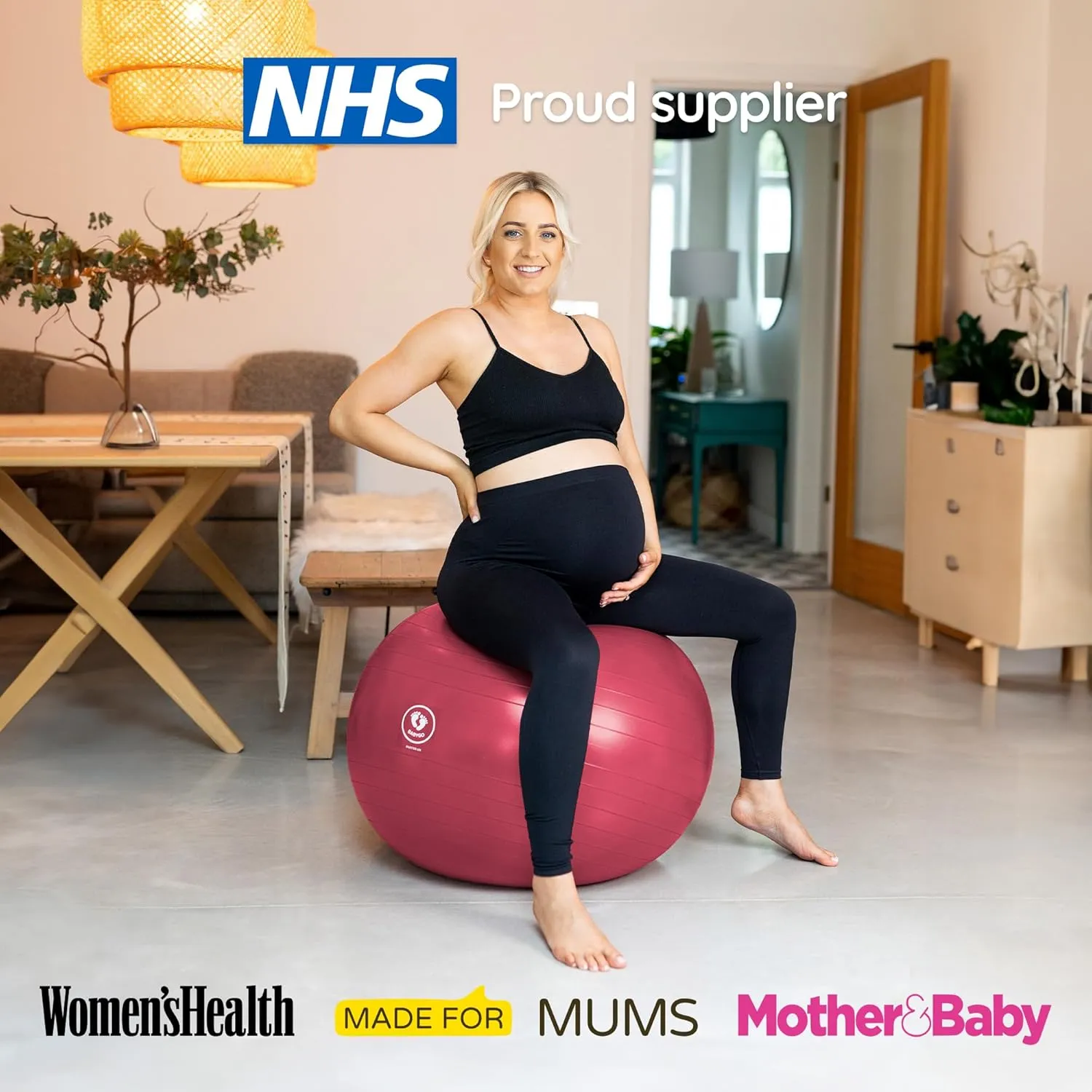 BABYGO® Birthing Ball for Pregnancy & Labor   Our Award Winning Book - Exercise, Birth & Recovery Plan, 5X Stronger Than a Yoga Ball with Eco Friendly Material