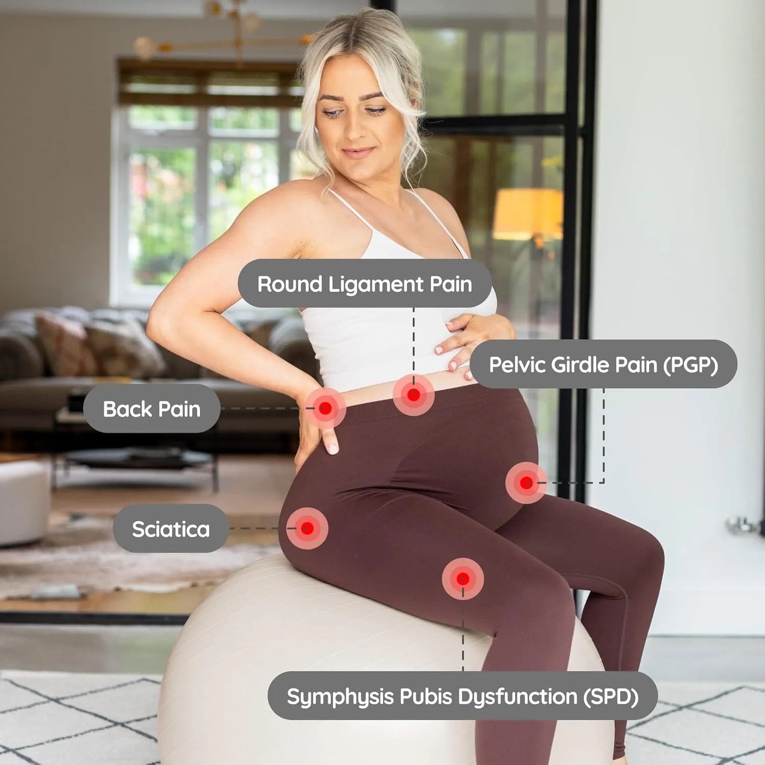 BABYGO® Birthing Ball for Pregnancy & Labor   Our Award Winning Book - Exercise, Birth & Recovery Plan, 5X Stronger Than a Yoga Ball with Eco Friendly Material