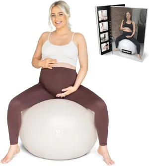 BABYGO® Birthing Ball for Pregnancy & Labor   Our Award Winning Book - Exercise, Birth & Recovery Plan, 5X Stronger Than a Yoga Ball with Eco Friendly Material