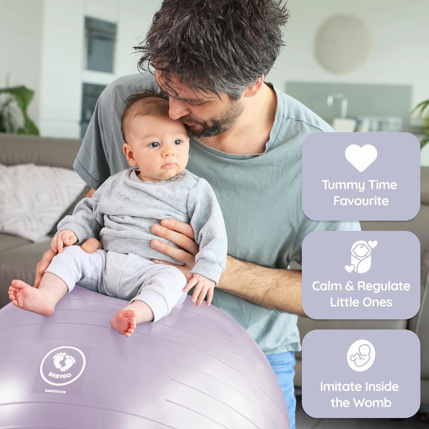 BABYGO® Birthing Ball for Pregnancy & Labor   Our Award Winning Book - Exercise, Birth & Recovery Plan, 5X Stronger Than a Yoga Ball with Eco Friendly Material