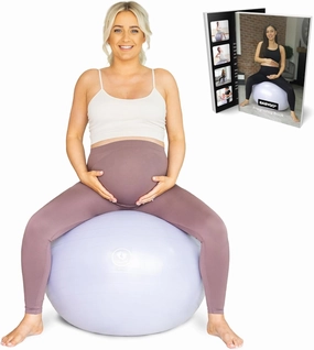 BABYGO® Birthing Ball for Pregnancy & Labor   Our Award Winning Book - Exercise, Birth & Recovery Plan, 5X Stronger Than a Yoga Ball with Eco Friendly Material