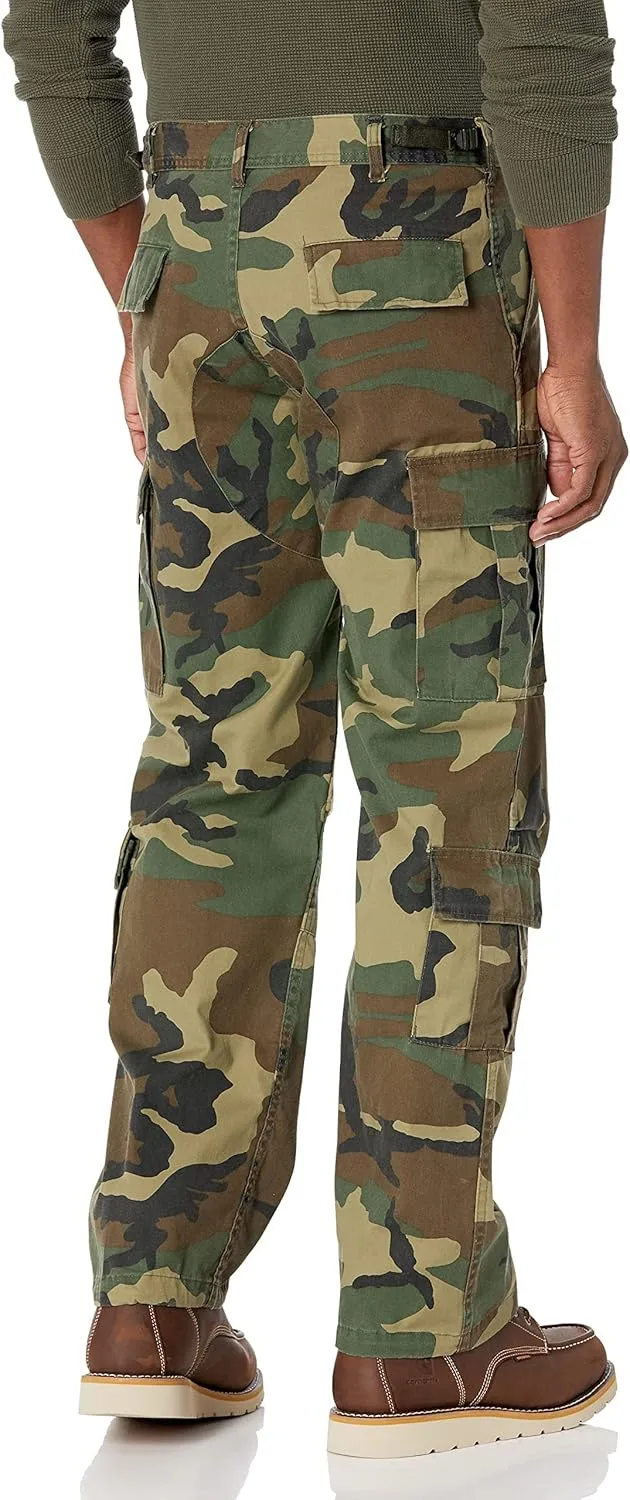 BACKBONE Mens Military Army Airborne Trooper Vintage Cargo Pants Trousers