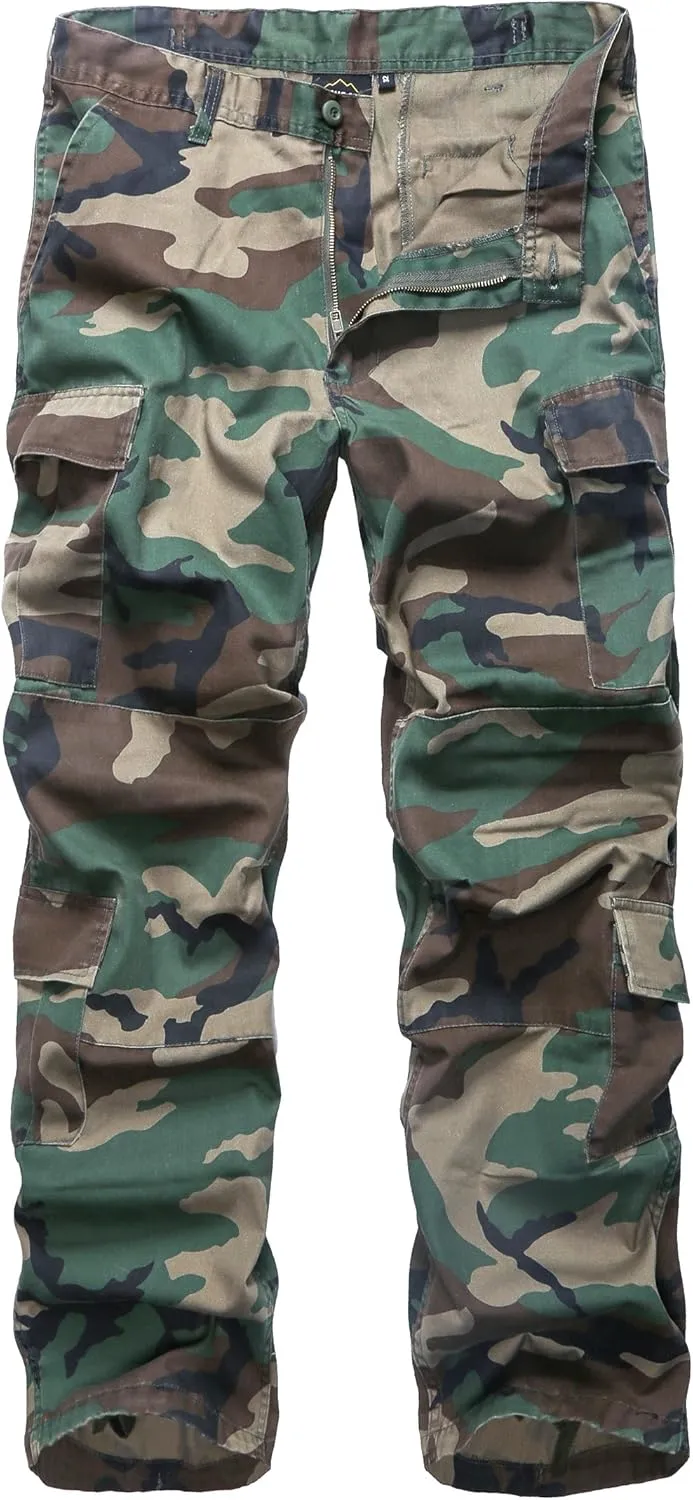 BACKBONE Mens Military Army Airborne Trooper Vintage Cargo Pants Trousers