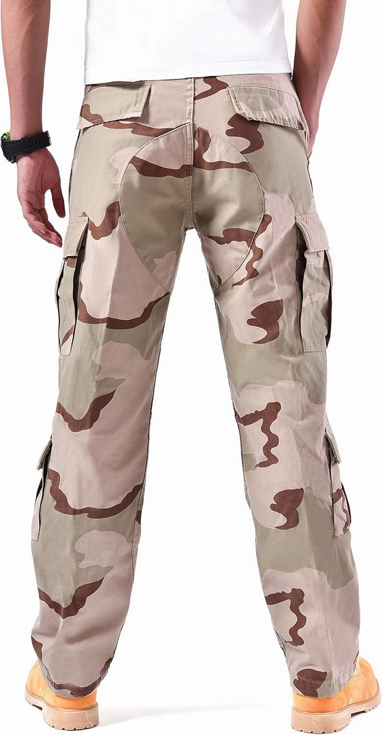 BACKBONE Mens Military Army Airborne Trooper Vintage Cargo Pants Trousers